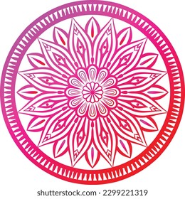 Vector abstract mandala pattern. Art on the wall. Coloring book Lace pattern The tattoo. Design for a wallpaper Paint shirt and tile Sticker Design, Decorative circle ornament in ethnic oriental style