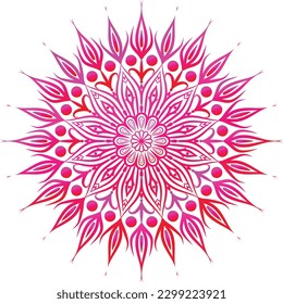 Vector abstract mandala pattern. Art on the wall. Coloring book Lace pattern The tattoo. Design for a wallpaper Paint shirt and tile Sticker Design, Decorative circle ornament in ethnic oriental style