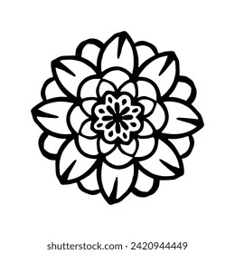 Vector abstract mandala pattern. Art on the wall. Coloring book Lace pattern The tattoo. Design for a wallpaper Paint shirt and tile Sticker Design, Decorative circle ornament in ethnic oriental style