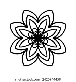 Vector abstract mandala pattern. Art on the wall. Coloring book Lace pattern The tattoo. Design for a wallpaper Paint shirt and tile Sticker Design, Decorative circle ornament in ethnic oriental style