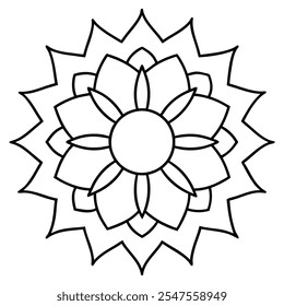 Vector abstract mandala pattern. Art on the wall. Coloring book Lace pattern The tattoo. Design for a wallpaper Paint shirt and tile Sticker Design, Decorative circle ornament in ethnic oriental style