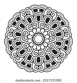 Vector abstract mandala pattern. Art on the wall. Coloring book Lace pattern The tattoo. Design for a wallpaper Paint shirt and tile Sticker Design, Decorative circle ornament in ethnic oriental style