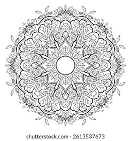 Vector abstract mandala pattern. Art on the wall. Coloring book Lace pattern The tattoo. Design for a wallpaper Paint shirt and tile Sticker Design, Decorative circle ornament in ethnic oriental style