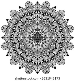 Vector abstract mandala pattern. Art on the wall. Coloring book Lace pattern The tattoo. Design for a wallpaper Paint shirt and tile Sticker Design, Decorative circle ornament in ethnic oriental style