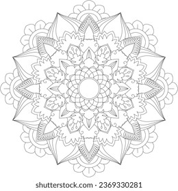 Vector abstract mandala pattern. Design for a wallpaper Paint shirt and tile Sticker Design, coloring book Lace pattern The tattoo. Mandala. Mandala Coloring Pages. Flower Mandala. Coloring Pages