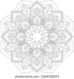 Vector abstract mandala pattern. Design for a wallpaper Paint shirt and tile Sticker Design, coloring book Lace pattern The tattoo. Mandala. Mandala Coloring Pages. Flower Mandala. Coloring Pages