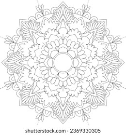 Vector abstract mandala pattern. Design for a wallpaper Paint shirt and tile Sticker Design, coloring book Lace pattern The tattoo. Mandala. Mandala Coloring Pages. Flower Mandala. Coloring Pages