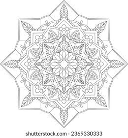 Vector abstract mandala pattern. Design for a wallpaper Paint shirt and tile Sticker Design, coloring book Lace pattern The tattoo. Mandala. Mandala Coloring Pages. Flower Mandala. Coloring Pages