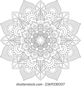 Vector abstract mandala pattern. Design for a wallpaper Paint shirt and tile Sticker Design, coloring book Lace pattern The tattoo. Mandala. Mandala Coloring Pages. Flower Mandala. Coloring Pages