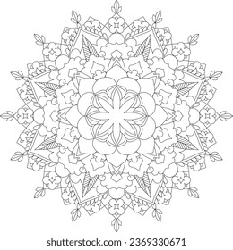 Vector abstract mandala pattern. Design for a wallpaper Paint shirt and tile Sticker Design, coloring book Lace pattern The tattoo. Mandala. Mandala Coloring Pages. Flower Mandala. Coloring Pages