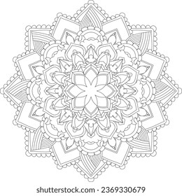 Vector abstract mandala pattern. Design for a wallpaper Paint shirt and tile Sticker Design, coloring book Lace pattern The tattoo. Mandala. Mandala Coloring Pages. Flower Mandala. Coloring Pages