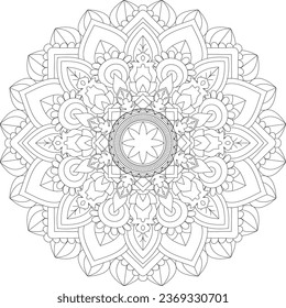 Vector abstract mandala pattern. Design for a wallpaper Paint shirt and tile Sticker Design, coloring book Lace pattern The tattoo. Mandala. Mandala Coloring Pages. Flower Mandala. Coloring Pages