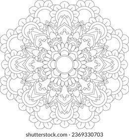 Vector abstract mandala pattern. Design for a wallpaper Paint shirt and tile Sticker Design, coloring book Lace pattern The tattoo. Mandala. Mandala Coloring Pages. Flower Mandala. Coloring Pages