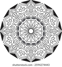 Vector abstract mandala pattern. Original mandala vector. Dreamy gradient wallpaper with mandala.