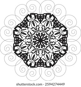 Vector abstract mandala pattern. Original mandala vector. Dreamy gradient wallpaper with mandala.