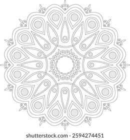 Vector abstract mandala pattern. Original mandala vector. Dreamy gradient wallpaper with mandala.