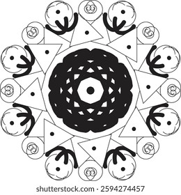 Vector abstract mandala pattern. Original mandala vector. Dreamy gradient wallpaper with mandala.