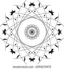 Vector abstract mandala pattern. Original mandala vector. Dreamy gradient wallpaper with mandala.