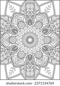 Vector abstract mandala pattern.coloring page mandala design. Adult mandala coloring page. Vector illustration.Coloring Pages. Kids Coloring Pages