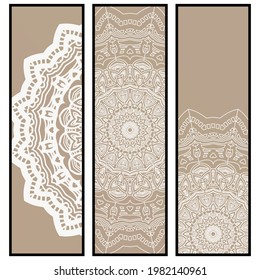 Elemento decorativo de estilo de Mandala abstracto vectorial. Ilustración de mano. Puede utilizarse para textiles, tarjetas de felicitación, libros de coloreado, impresión de estuches de teléfono