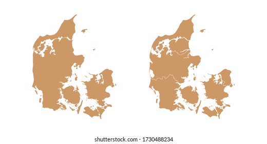 Vector abstract map of Denmark