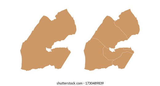 Abstrakte Karte von Dschibuti