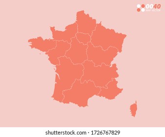 Mapa abstracto de vectores de Francia