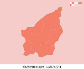 Vector abstract map of San Marino