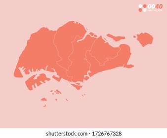 Mapa abstracto de vectores de Singapur