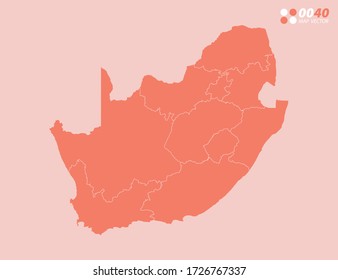 Abstrakte Karte von Südafrika