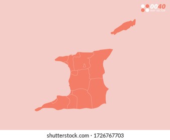 Mapa abstracto de vectores de Trinidad y Tobago