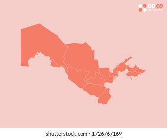 Mapa abstracto de vectores de Uzbekistán