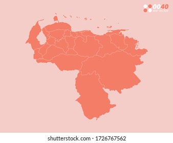 Vector abstract map of Venezuela