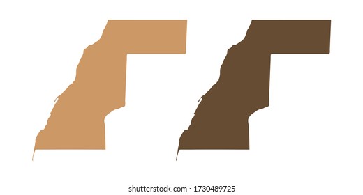 Vector abstract map of Western Sahara