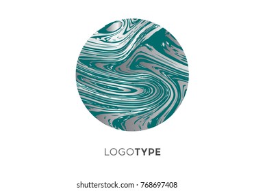 Vector Abstract Marble Logo Brand Company Design Template