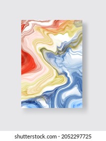 Vector abstract marble texture. Color Ink illustration. Abstract ink painting. Vector design element.