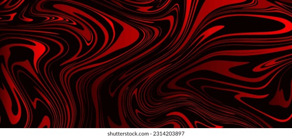 Vector de textura de mármol abstracto fluye el efecto de color rojo. concepto de diseño de mármol negro y rojo.