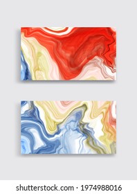 Vector abstract marble textures banner et. Color Ink illustration. Abstract ink painting. Vector design element.