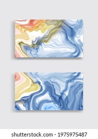 Vector abstract marble textures banner et. Color Ink illustration. Abstract ink painting. Vector design element.