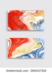 Vector abstract marble textures banner et. Color Ink illustration. Abstract ink painting. Vector design element.