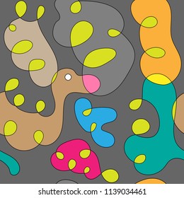 Vector abstract marker stroke doodling colorful lines seamless pattern. Can be used as a background, pattern, wrapping paper, textile swatch, fabric, backdrop, wallpaper or as bag template