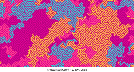 Vector abstract maze pattern, colorful background, blank template for your ideas
