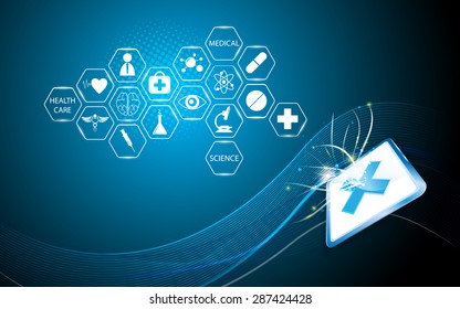 vector abstract medical and technology concept background