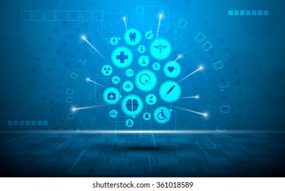 vector abstract medical technology innovation concept