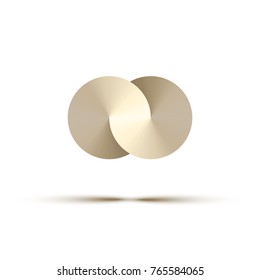 Vector abstract metal circles. Logo design element.