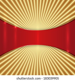 Vector abstract metallic color plate with radial lines