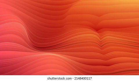 Vector abstract minimal element of geometric, wave flow or curve shape pattern, dynamic fluid - liquid shape on gradient color background. Illustration modern graphic design. Layout for poster, banner