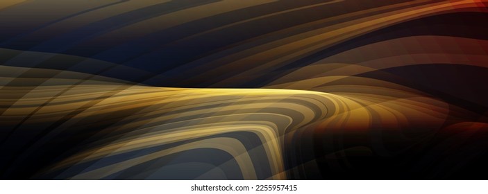 Vector abstract minimal element of geometric, wave flow or curve shape pattern, dynamic fluid - liquid shape on gradient color background. Illustration modern graphic design. Layout for poster, banner