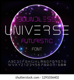 Vector of abstract minimal font and alphabet.