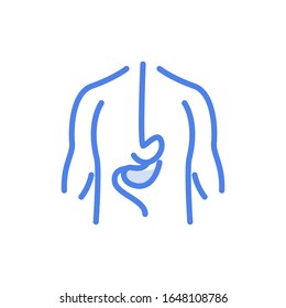 Ilustración del esquema de la anatomía mínima del cuerpo humano abstracto vectorial
